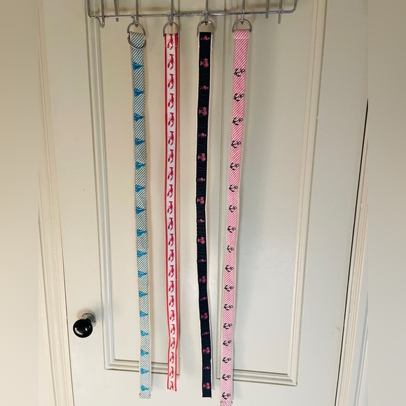 LLBean canvas d-ring embroidered nautical belts - Picture 2 of 7